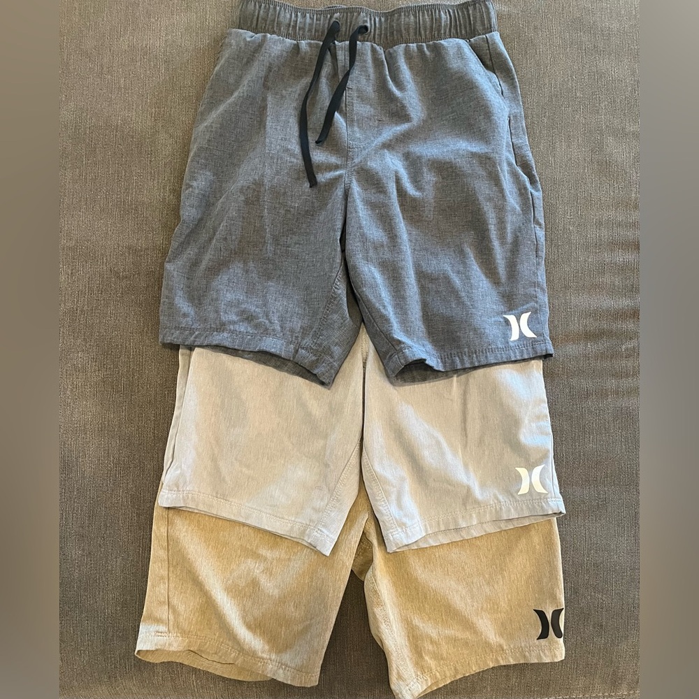 Three pairs of Hurley shorts. Size small